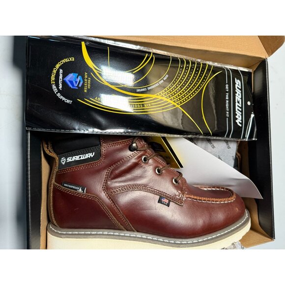 SUREWAY 6" Men’s Moc Toe Work Boots Heavy Duty Size 13 NEW - Picture 3 of 12